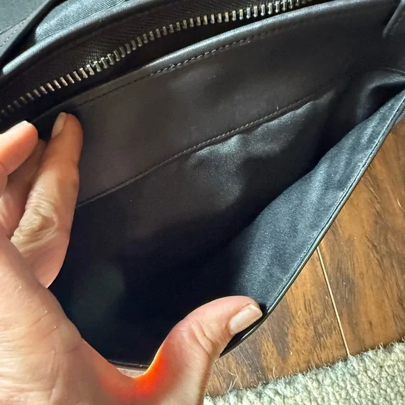 Coach Patricia Saddle Bag F88145 Black Leather Crossbody | Gunmetal Hardware - Picture 7 of 16